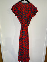 Load image into Gallery viewer, no brand red frill wrap dress, Size s/m
