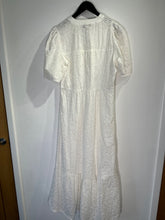 Load image into Gallery viewer, Me + Em white puff sleeve broderie dress, Size 12
