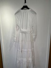 Load image into Gallery viewer, Me + Em white ditsy flower belted dress, Size 12
