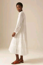 Load image into Gallery viewer, Me + Em white ditsy flower belted dress, Size 12
