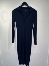 Load image into Gallery viewer, James Perse navy ribbed midi dress, Size medium
