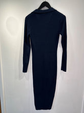 Load image into Gallery viewer, James Perse navy ribbed midi dress, Size medium
