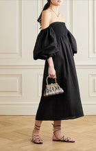 Load image into Gallery viewer, Sleeper Black Linen dress, Size M
