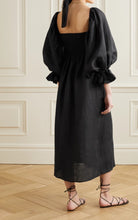 Load image into Gallery viewer, Sleeper Black Linen dress, Size M
