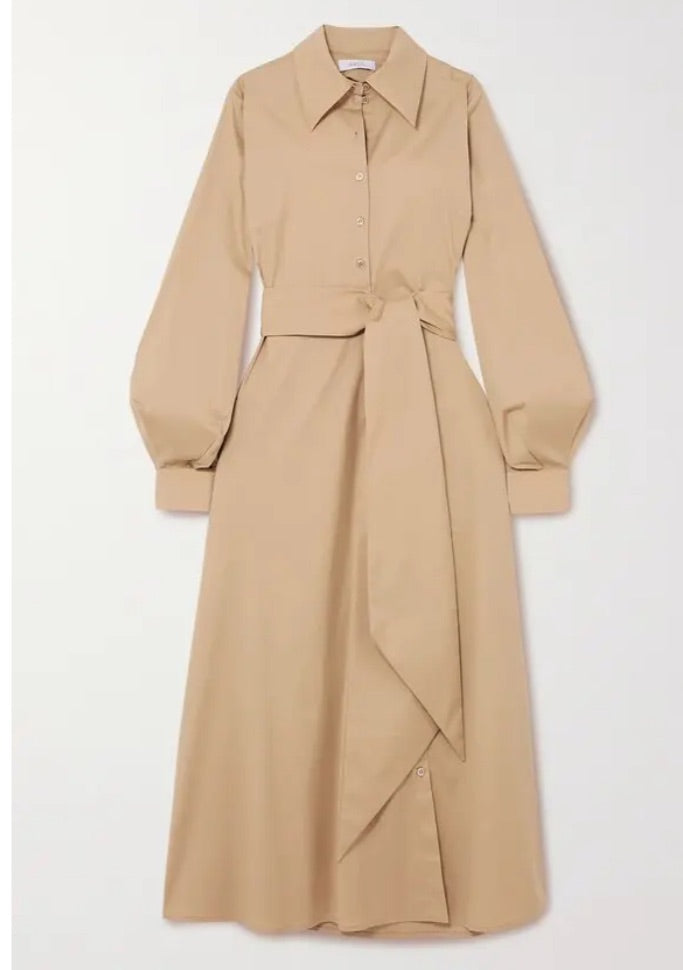 Racil Camel Selma open back shirt dress, Size 44