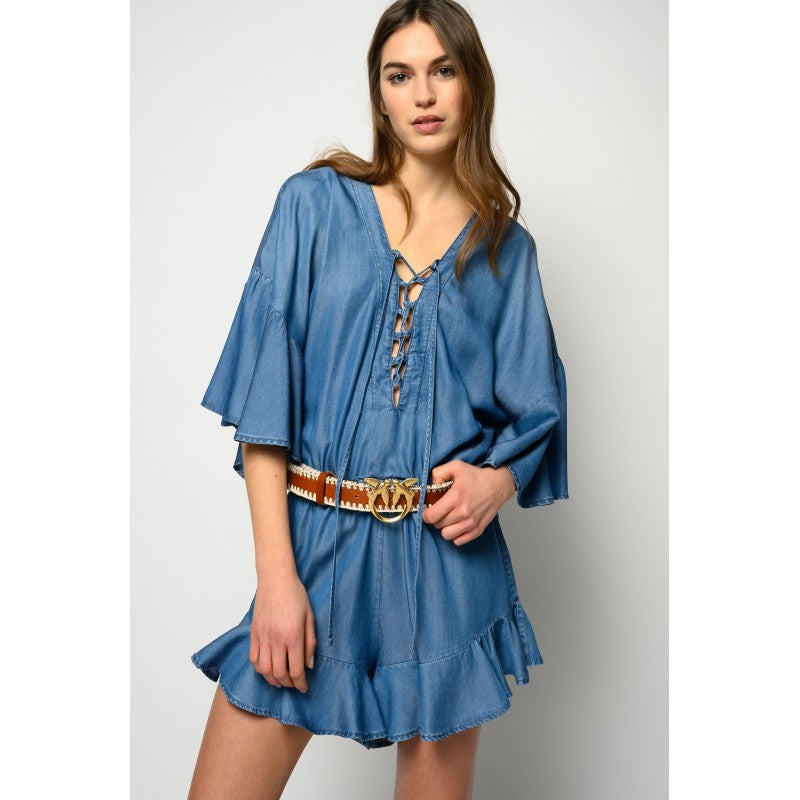 pinko blue daria denim playsuit, Size 42