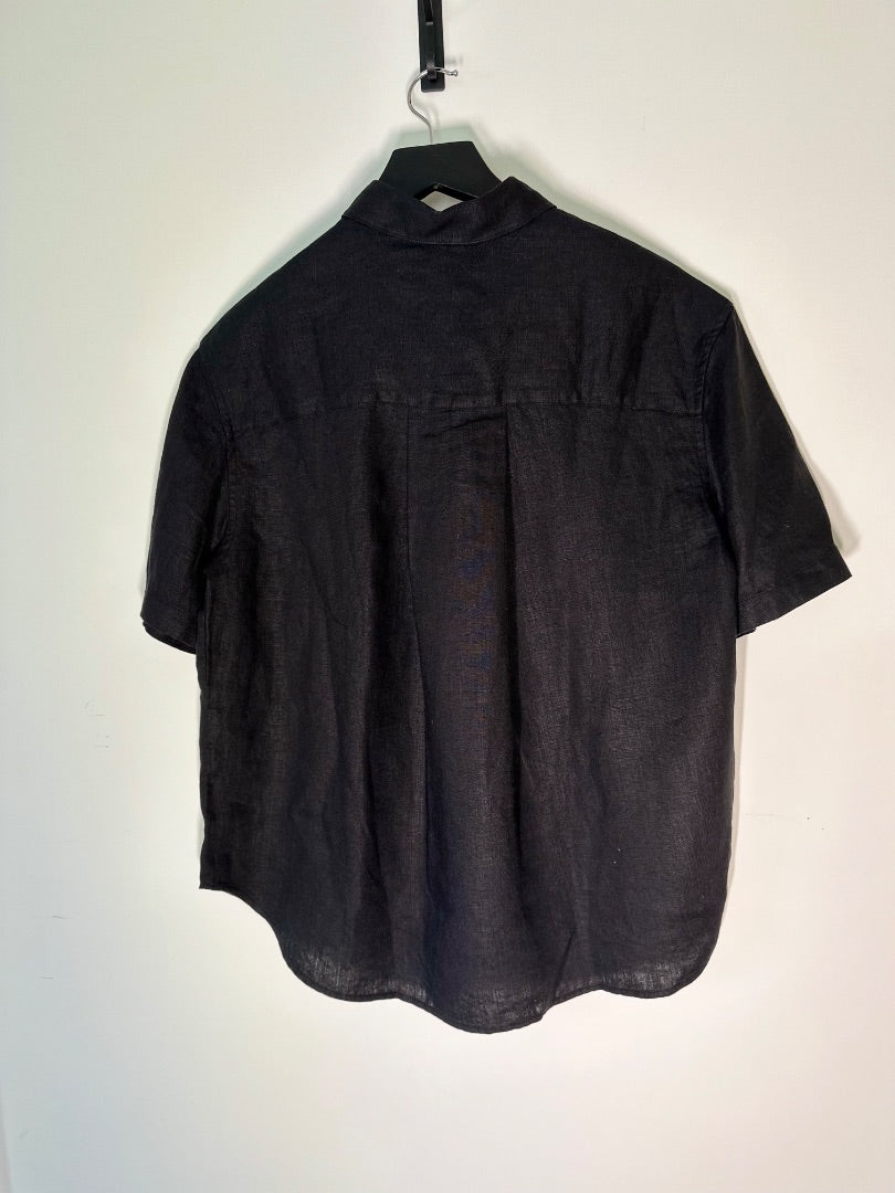 samsoe & samsoe black salarika linen shirt, Size xs