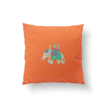 Load image into Gallery viewer, Les Toiles Indiennes Marigold The Marriage of Draupadi Cushion - Marigold, Size 50cm x 50cm
