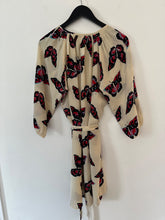 Load image into Gallery viewer, tucker multicoloured silk butterfly dress, Size small
