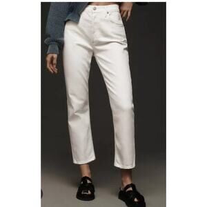 agolde cream wilder straight leg jeans, Size 26