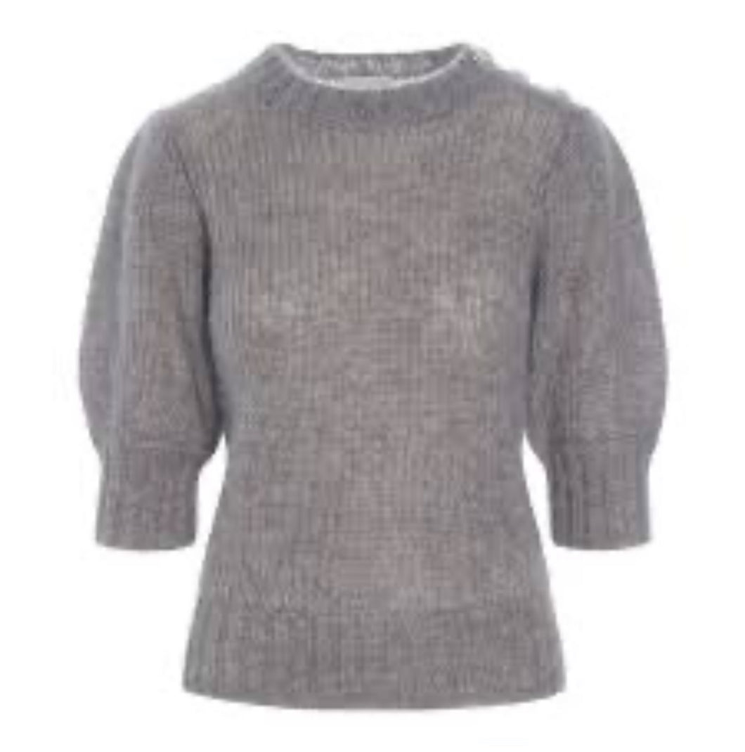 Dea Kudibal Grey Button shoulder top, Size M