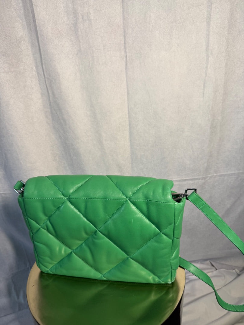 Stand Studio Green Brynnie Quilted shoulder bag, Size Medium