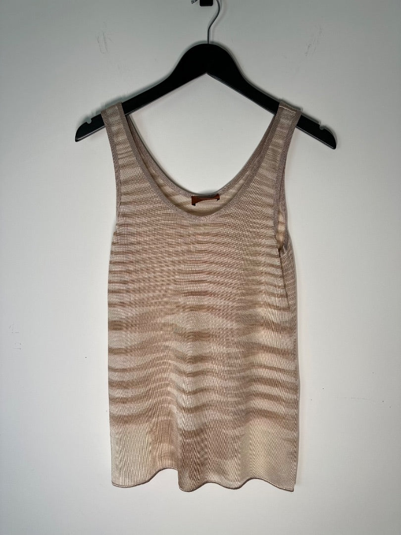 missoni multicoloured stripe vest top, Size small
