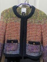 edward achour paris multicoloured tweed jacket, Size 40