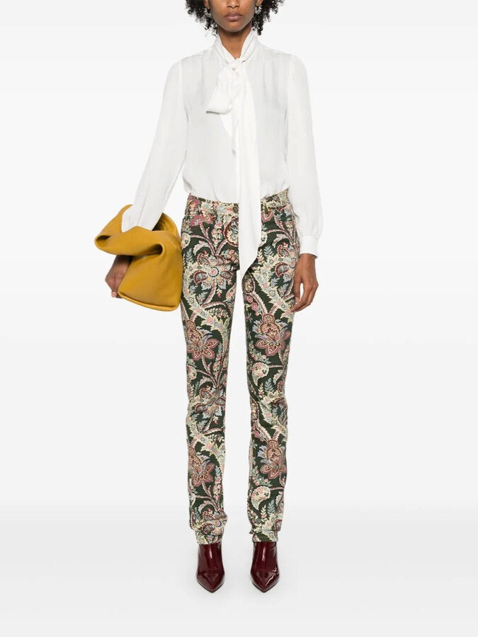 etro multicoloured paisley print jeans, Size 30