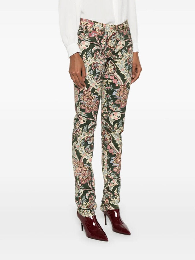 etro multicoloured paisley print jeans, Size 30