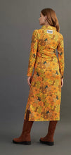 Load image into Gallery viewer, damson madder orange dolly psychedelic button dress, Size 8
