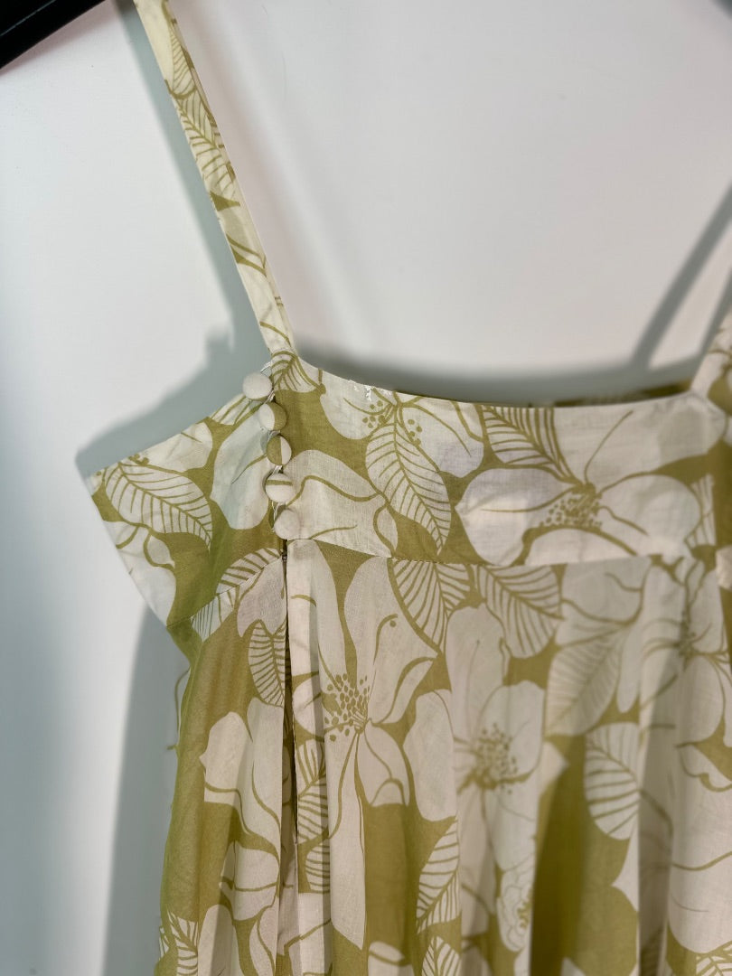 Jaeger Celadon Vintage dress and headscarf, Size 8