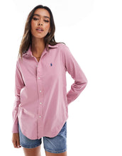 Load image into Gallery viewer, Polo Ralph Lauren pink twill logo shirt, Size large

