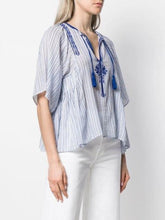 Load image into Gallery viewer, Isabel Marant Etoile blue joya stripe top, Size 38
