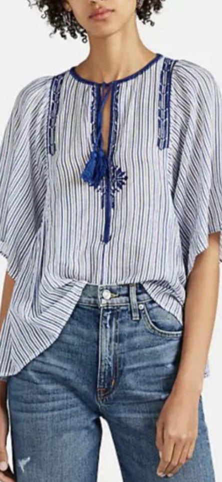 Isabel Marant Etoile blue joya stripe top, Size 38