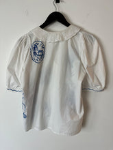 Load image into Gallery viewer, House of Panda white crockery blouse, Size medium
