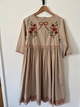 Load image into Gallery viewer, No brand Taupe Embroidered cotton dress, Size Small
