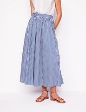 Load image into Gallery viewer, boden blue &amp; white stripe full maxi skirt, Size 12
