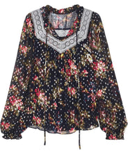 Load image into Gallery viewer, needle &amp; thread navy floral top, Size 14
