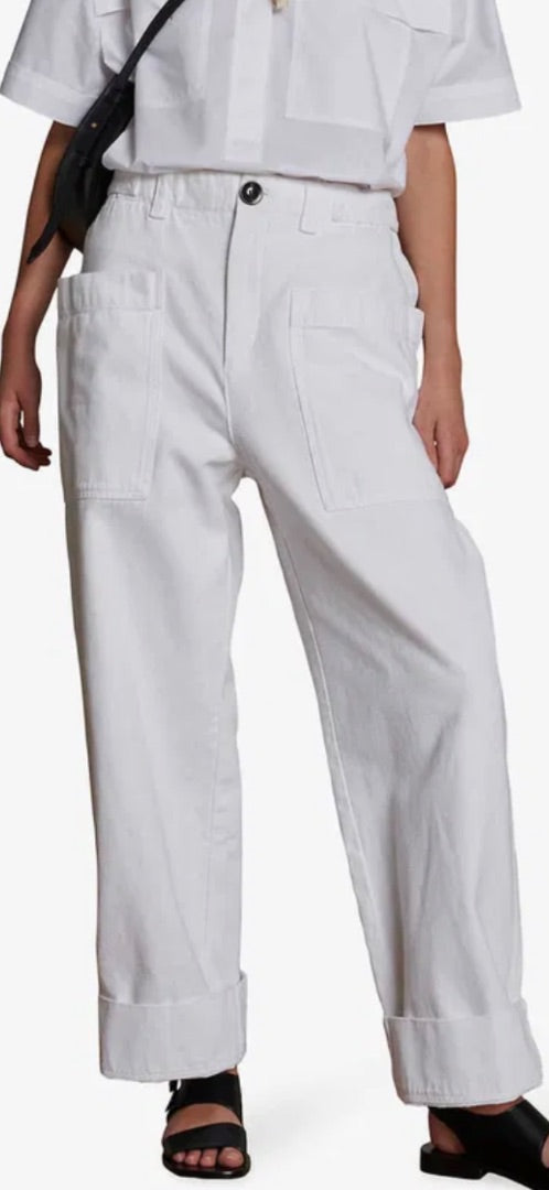 soeur white andorre patch pocket jeans, Size 36