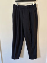 Load image into Gallery viewer, Comptoir des Cotonniers navy buckle detail trousers, Size 10
