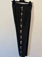 Load image into Gallery viewer, lanvin black embellished tuxedo pants, Size 38
