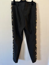Load image into Gallery viewer, lanvin black embellished tuxedo pants, Size 38
