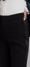 Load image into Gallery viewer, Polo Ralph Lauren black wool side stripe trousers, Size 10
