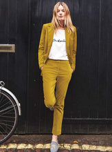 Load image into Gallery viewer, Boden Mustard Velvet suit, Size 12R
