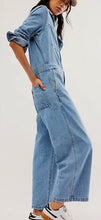 Load image into Gallery viewer, levis washed blue denim jumpsuit, Size small
