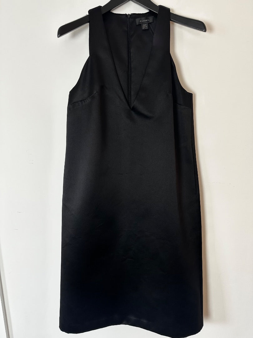 ellery black silk v neck dress, Size 10