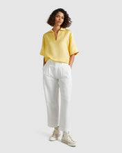 Load image into Gallery viewer, fine day yellow linen shirt, Size xs
