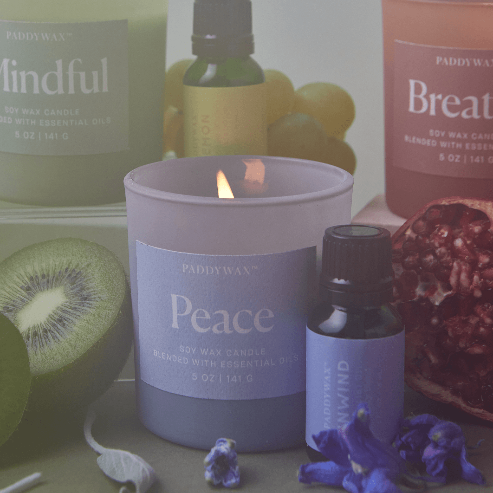 Paddywax Wellness Glass Candle - Blue - Peace