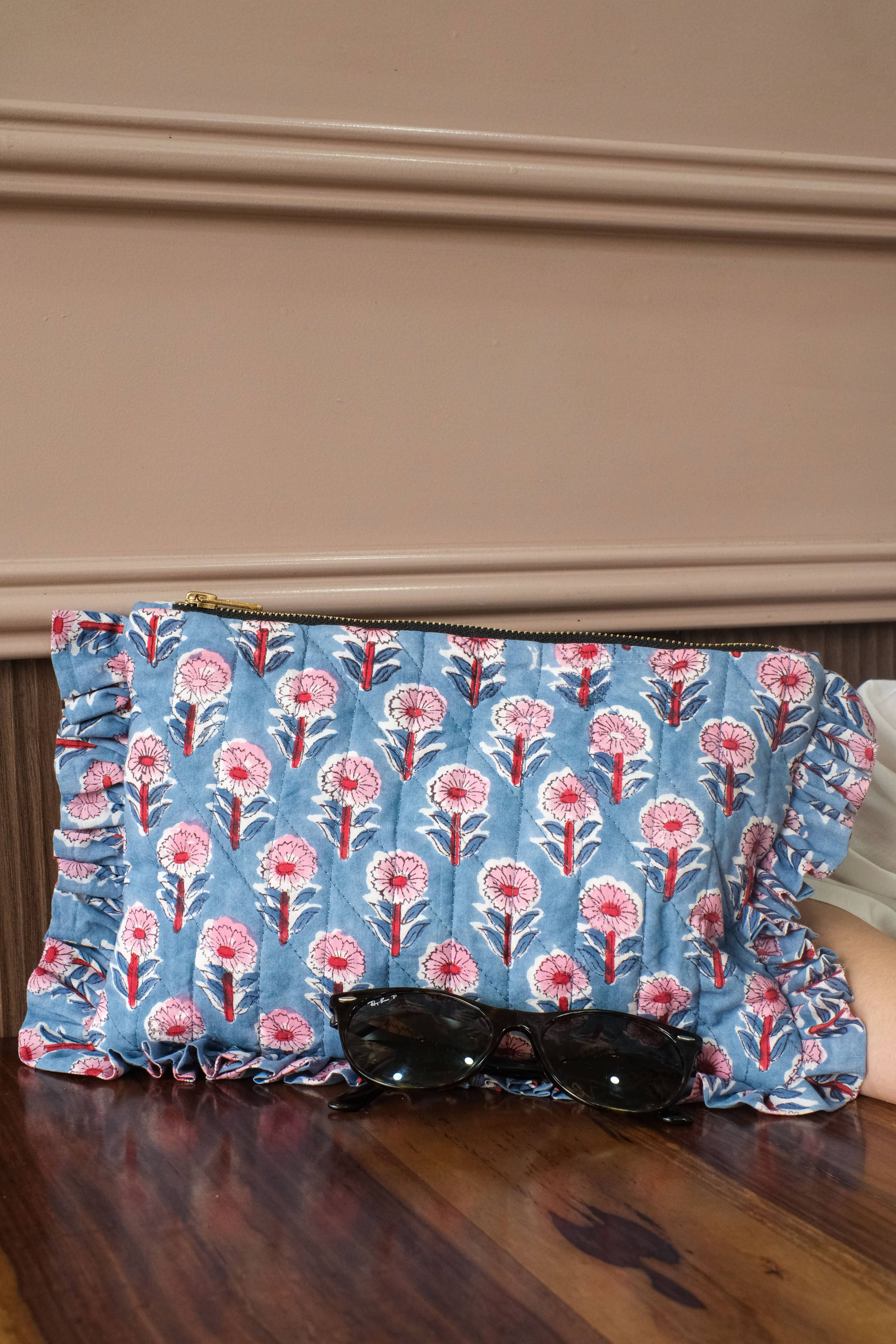 Jaipur Blossom Ruffle Clutch