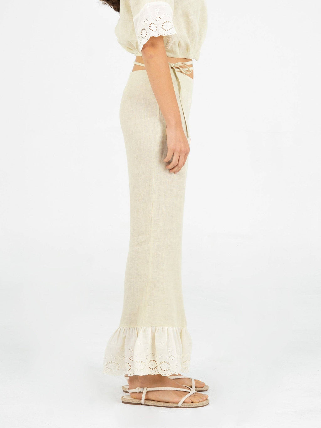 Aurora Linen Beige Pants