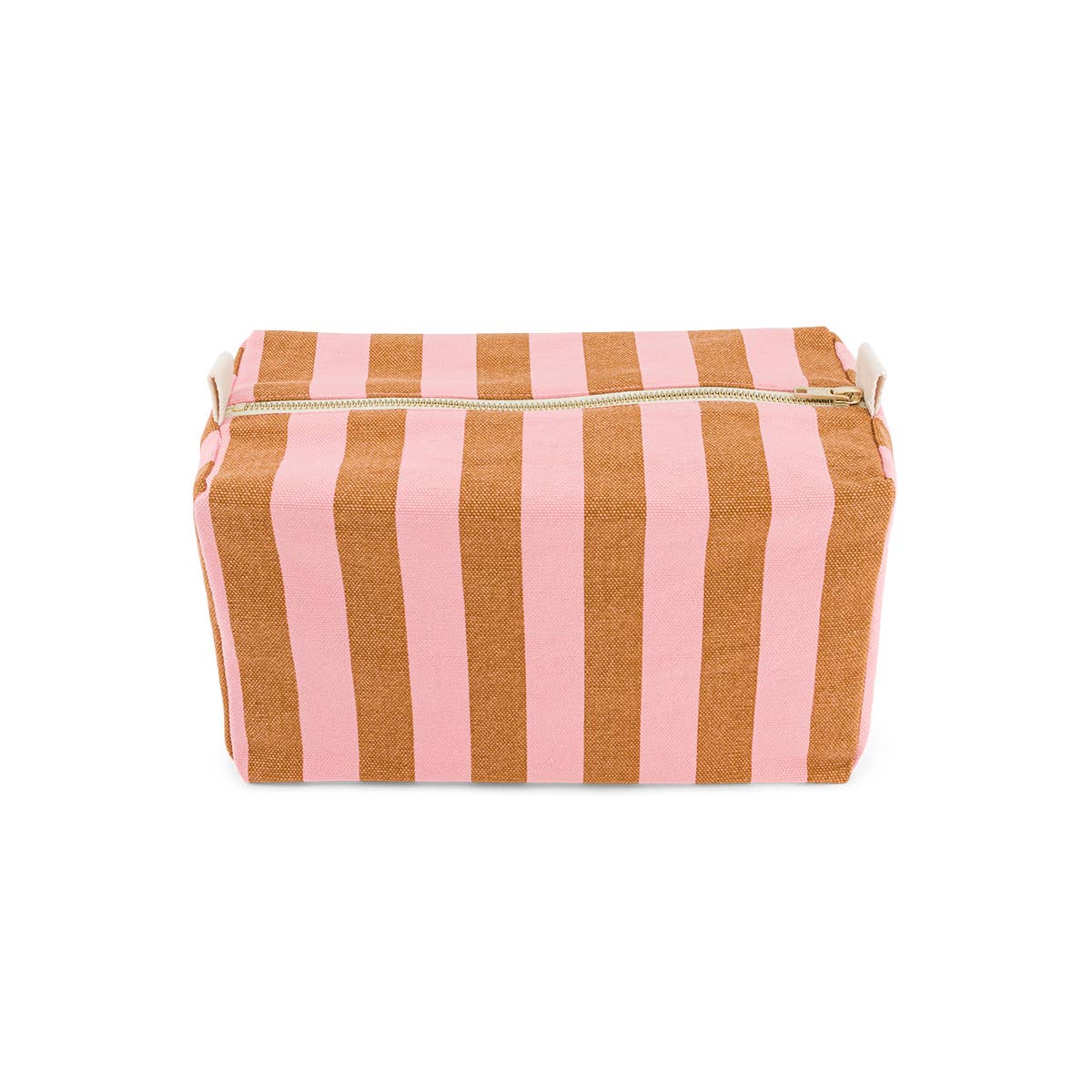 VIC TOILETRY BAG STRPES CARAMEL / STRAWBERRY