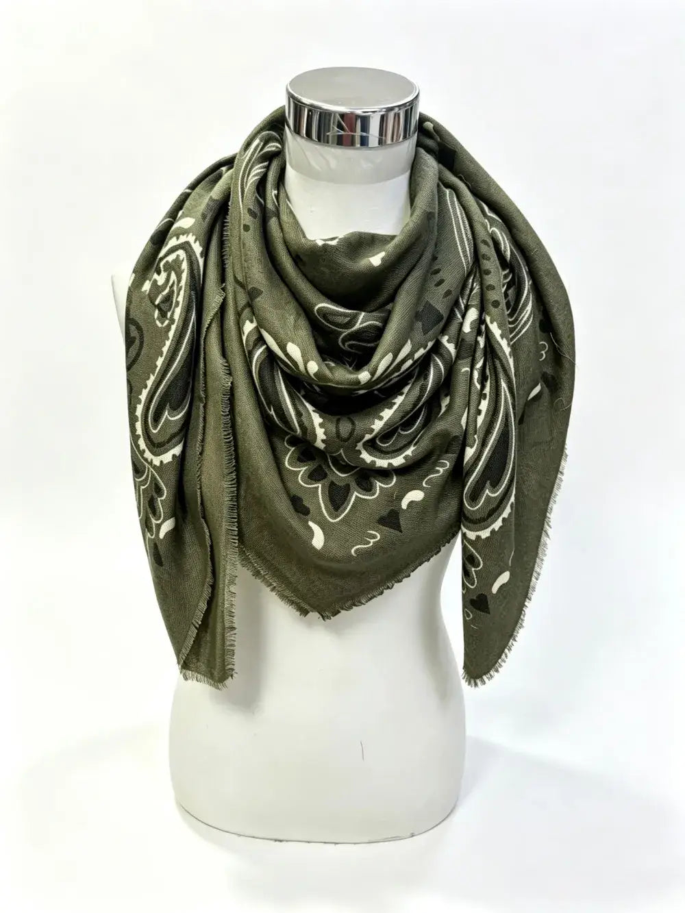 K22 woolen bandana-print scarf