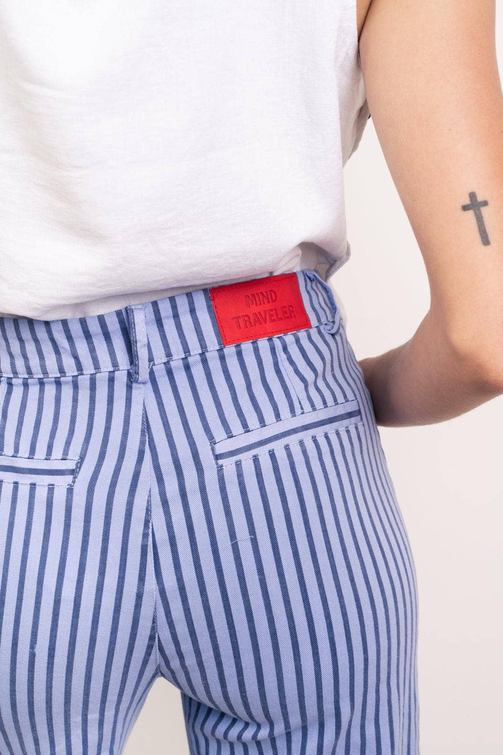 Maria Striped Blue Jeans