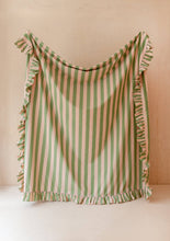 Load image into Gallery viewer, Cotton Duvet Cover in Green Stripe
