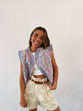 Load image into Gallery viewer, Blue Floral Vest
