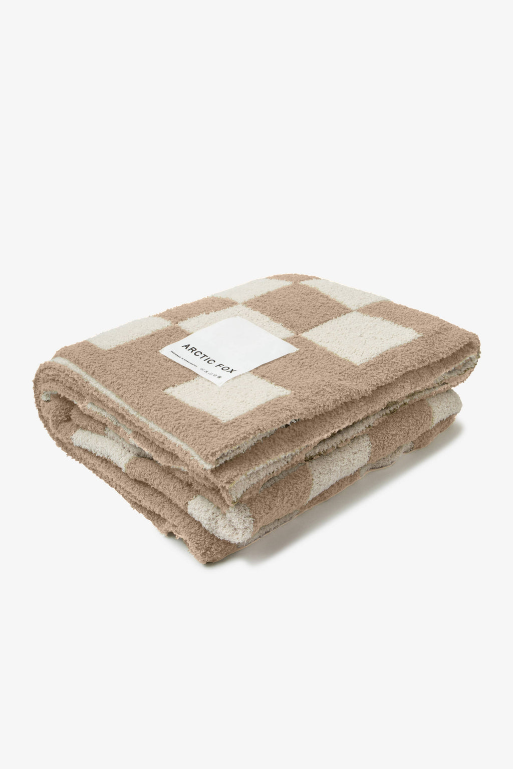 The Teddy Throw - 100% Recycled - Beige Check - AW25