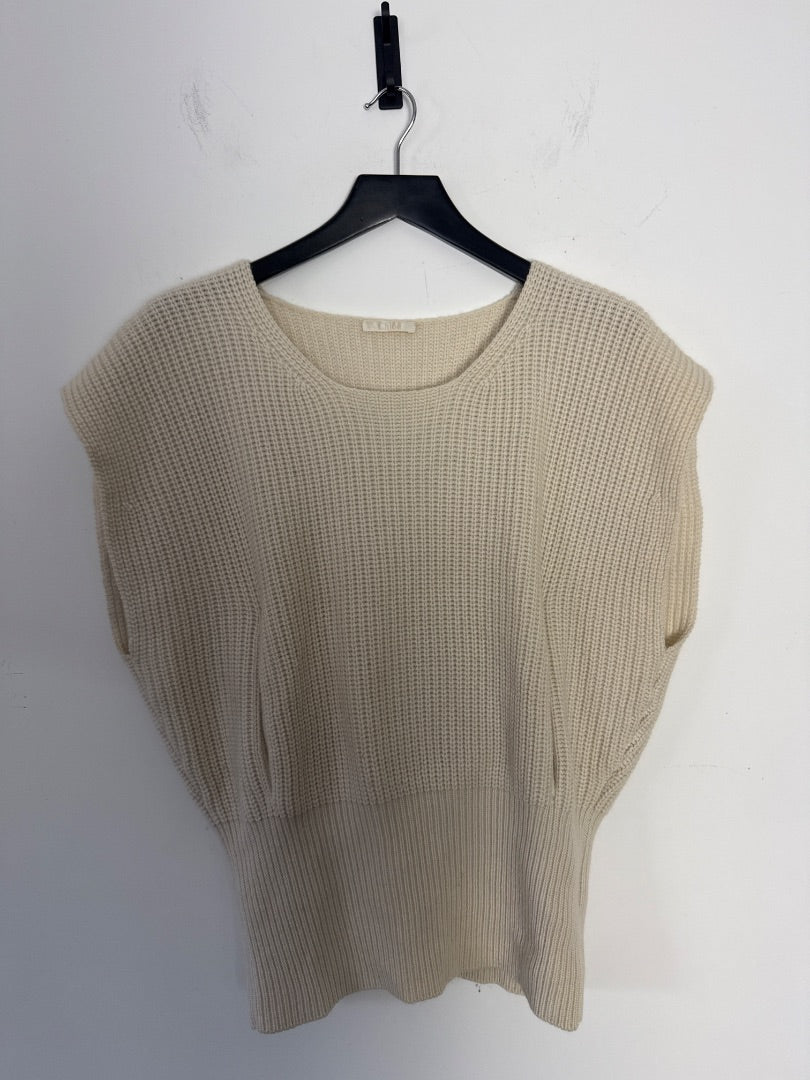 Chloe Pearl Cashmere ribbed vest, Size Medium