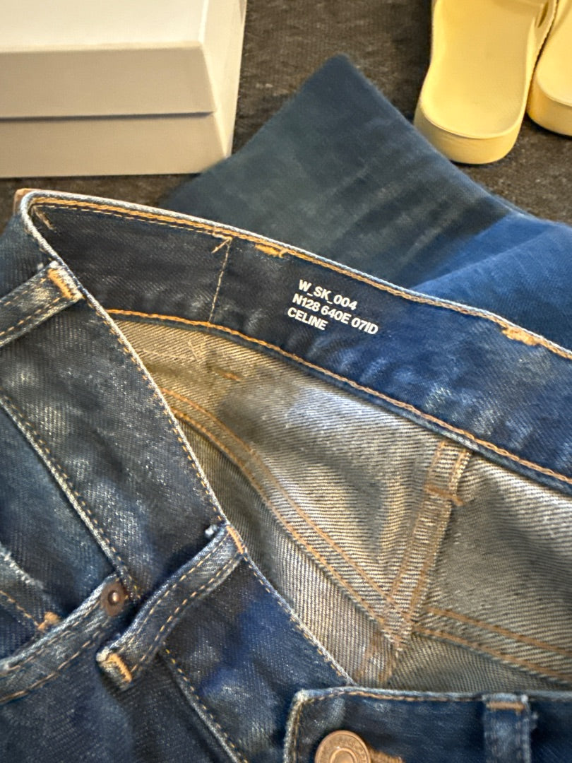 Celine Blue Straight legged jeans, Size 27
