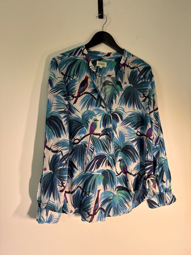 hartford Turquoise Patterned shirt, Size 4